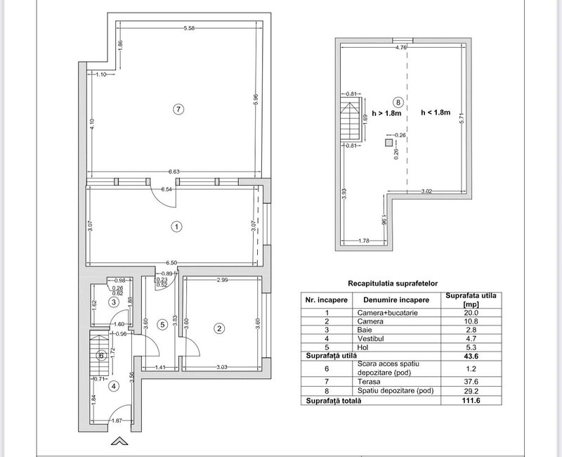 Drumul Taberei, Valea Doftanei , apartament tip penthouse